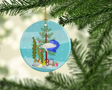 Load image into Gallery viewer, Plakat Betta Merry Christmas Ornament - Round Ceramic Ornament – Artist-Designed Keepsake Decoration