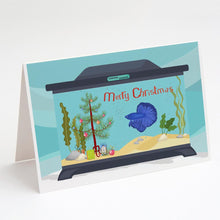 Load image into Gallery viewer, Super Delta Tail Betta Merry Christmas Greeting Cards -  Blank Note Cards – 8-Pack of Artist-Designed Cards with Envelopes