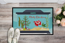 Load image into Gallery viewer, Veil Tail Betta Merry Christmas Doormat - 18x27 Decorative Floor Mat – Indoor/Outdoor Rug with Artistic Flair CK4533MAT