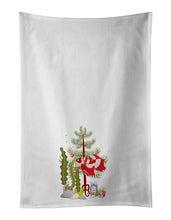 Load image into Gallery viewer, Veil Tail Betta Merry Christmas White Kitchen Towel Set of 2
