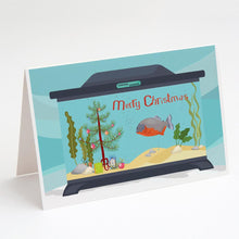 Load image into Gallery viewer, Piranha Merry Christmas Greeting Cards -  Blank Note Cards – 8-Pack of Artist-Designed Cards with Envelopes