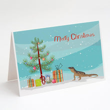 Load image into Gallery viewer, Monitor Lizard Merry Christmas Greeting Cards -  Blank Note Cards – 8-Pack of Artist-Designed Cards with Envelopes