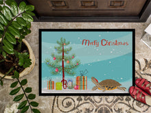 Load image into Gallery viewer, Pond Slider Turtle Merry Christmas Doormat - 24x36 Decorative Floor Mat – Indoor/Outdoor Rug with Artistic Flair CK4543JMAT
