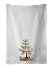 Load image into Gallery viewer, Pond Slider Turtle Merry Christmas White Kitchen Towel Set of 2