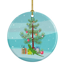 Load image into Gallery viewer, Iguana Merry Christmas Ornament - Round Ceramic Ornament – Artist-Designed Keepsake Decoration