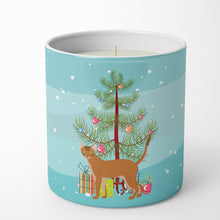 Load image into Gallery viewer, Red Abyssinian Cat Merry Christmas 10 oz Decorative Soy Candle