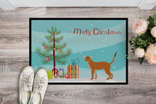 Load image into Gallery viewer, Red Abyssinian Cat Merry Christmas Doormat - 24x36 Decorative Floor Mat – Indoor/Outdoor Rug with Artistic Flair CK4545JMAT