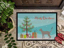 Load image into Gallery viewer, Blue Abyssinian Cat Merry Christmas Doormat - 18x27 Decorative Floor Mat – Indoor/Outdoor Rug with Artistic Flair CK4547MAT