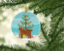 Load image into Gallery viewer, American Bobtail #2 Cat Merry Christmas Ornament - Round Ceramic Ornament – Artist-Designed Keepsake Decoration