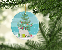 Load image into Gallery viewer, Aphrodite Giant #1 Cat Merry Christmas Ornament - Round Ceramic Ornament – Artist-Designed Keepsake Decoration