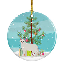 Load image into Gallery viewer, Aphrodite Giant #1 Cat Merry Christmas Ornament - Round Ceramic Ornament – Artist-Designed Keepsake Decoration