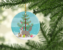 Load image into Gallery viewer, Asian Semi Longhaired Cat Merry Christmas Ornament - Round Ceramic Ornament – Artist-Designed Keepsake Decoration