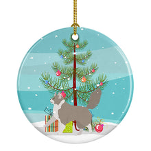 Load image into Gallery viewer, Asian Semi Longhaired Cat Merry Christmas Ornament - Round Ceramic Ornament – Artist-Designed Keepsake Decoration