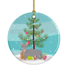 Load image into Gallery viewer, Bambino #1 Cat Merry Christmas Ornament - Round Ceramic Ornament – Artist-Designed Keepsake Decoration