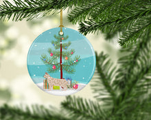 Load image into Gallery viewer, Bengal #1 Cat Merry Christmas Ornament - Round Ceramic Ornament – Artist-Designed Keepsake Decoration