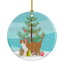 Load image into Gallery viewer, Brazilian Shorthair Cat Merry Christmas Ornament - Round Ceramic Ornament – Artist-Designed Keepsake Decoration