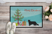 Load image into Gallery viewer, Black Chantilly Tiffany Cat Merry Christmas Doormat - 18x27 Decorative Floor Mat – Indoor/Outdoor Rug with Artistic Flair CK4581MAT