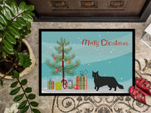 Load image into Gallery viewer, Black Chantilly Tiffany Cat Merry Christmas Doormat - 18x27 Decorative Floor Mat – Indoor/Outdoor Rug with Artistic Flair CK4581MAT
