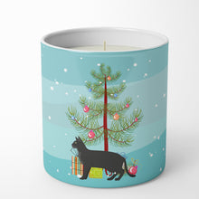 Load image into Gallery viewer, Chausie Black Cat Merry Christmas 10 oz Decorative Soy Candle