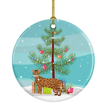 Load image into Gallery viewer, Cheetoh #1 Cat Merry Christmas Ornament - Round Ceramic Ornament – Artist-Designed Keepsake Decoration