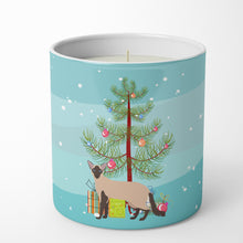 Load image into Gallery viewer, Colorpoint Longhair Cat Merry Christmas 10 oz Decorative Soy Candle