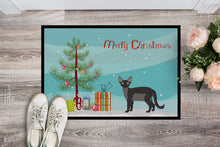 Load image into Gallery viewer, Devon Rex Cat Merry Christmas Doormat - 24x36 Decorative Floor Mat – Indoor/Outdoor Rug with Artistic Flair CK4601JMAT