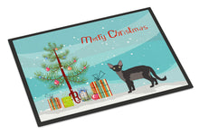 Load image into Gallery viewer, Devon Rex Cat Merry Christmas Doormat - 18x27 Decorative Floor Mat – Indoor/Outdoor Rug with Artistic Flair CK4601MAT