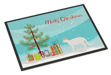 Load image into Gallery viewer, White Devon Rex Cat Merry Christmas Doormat - 24x36 Decorative Floor Mat – Indoor/Outdoor Rug with Artistic Flair CK4602JMAT