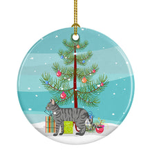 Load image into Gallery viewer, Dragon Li #3 Cat Merry Christmas Ornament - Round Ceramic Ornament – Artist-Designed Keepsake Decoration
