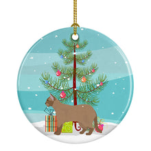 Load image into Gallery viewer, European Burmese #2 Cat Merry Christmas Ornament - Round Ceramic Ornament – Artist-Designed Keepsake Decoration