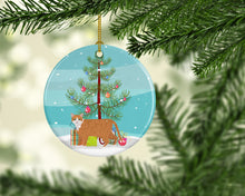 Load image into Gallery viewer, European Shorthair #1 Cat Merry Christmas Ornament - Round Ceramic Ornament – Artist-Designed Keepsake Decoration
