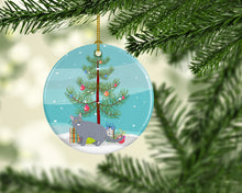 Load image into Gallery viewer, European Shorthair #3 Cat Merry Christmas Ornament - Round Ceramic Ornament – Artist-Designed Keepsake Decoration