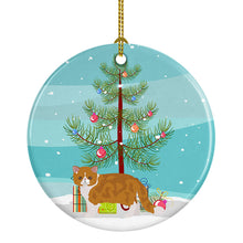 Load image into Gallery viewer, Exotic Shorthair #3 Cat Merry Christmas Ornament - Round Ceramic Ornament – Artist-Designed Keepsake Decoration