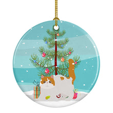 Load image into Gallery viewer, Exotic Shorthair #4 Cat Merry Christmas Ornament - Round Ceramic Ornament – Artist-Designed Keepsake Decoration