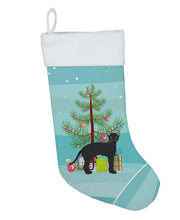 Load image into Gallery viewer, Black German Rex Cat Merry Christmas Christmas Stocking
