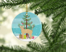 Load image into Gallery viewer, German Rex #2 Cat Merry Christmas Ornament - Round Ceramic Ornament – Artist-Designed Keepsake Decoration