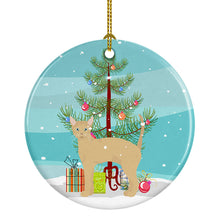 Load image into Gallery viewer, German Rex #2 Cat Merry Christmas Ornament - Round Ceramic Ornament – Artist-Designed Keepsake Decoration