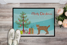 Load image into Gallery viewer, Highlander Lynx #3 Cat Merry Christmas Doormat - 18x27 Decorative Floor Mat – Indoor/Outdoor Rug with Artistic Flair CK4632MAT
