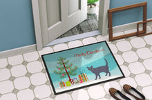 Load image into Gallery viewer, Korat #3 Cat Merry Christmas Doormat - 24x36 Decorative Floor Mat – Indoor/Outdoor Rug with Artistic Flair CK4638JMAT