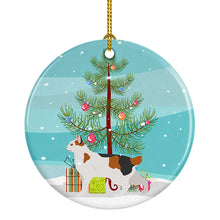 Load image into Gallery viewer, Korean Bobtail Cat Merry Christmas Ornament - Round Ceramic Ornament – Artist-Designed Keepsake Decoration