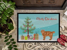 Load image into Gallery viewer, Kurilian Bobtail Cat Merry Christmas Doormat - 18x27 Decorative Floor Mat – Indoor/Outdoor Rug with Artistic Flair CK4640MAT