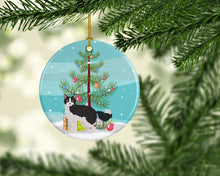 Load image into Gallery viewer, La Perm #1 Cat Merry Christmas Ornament - Round Ceramic Ornament – Artist-Designed Keepsake Decoration