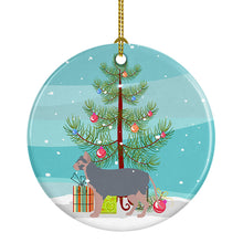 Load image into Gallery viewer, Lykoi #3 Cat Merry Christmas Ornament - Round Ceramic Ornament – Artist-Designed Keepsake Decoration