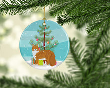 Load image into Gallery viewer, Maine Coon #1 Cat Merry Christmas Ornament - Round Ceramic Ornament – Artist-Designed Keepsake Decoration