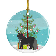 Load image into Gallery viewer, Maine Coon #2 Cat Merry Christmas Ornament - Round Ceramic Ornament – Artist-Designed Keepsake Decoration