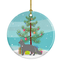 Load image into Gallery viewer, Nebelung #2 Cat Merry Christmas Ornament - Round Ceramic Ornament – Artist-Designed Keepsake Decoration