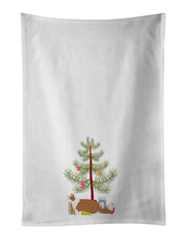 Load image into Gallery viewer, Norwegian Forest #2 Cat Merry Christmas White Kitchen Towel Set of 2