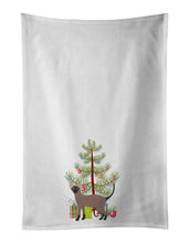 Load image into Gallery viewer, Oriental Bicolor Cat Merry Christmas White Kitchen Towel Set of 2