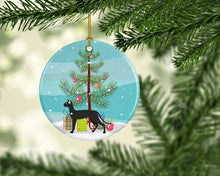 Load image into Gallery viewer, Oriental Shorthair #1 Cat Merry Christmas Ornament - Round Ceramic Ornament – Artist-Designed Keepsake Decoration