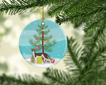 Load image into Gallery viewer, Oriental Shorthair #2 Cat Merry Christmas Ornament - Round Ceramic Ornament – Artist-Designed Keepsake Decoration